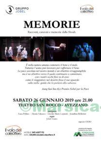 MEMORIE 2019 26 gennaio 2019 Teatro San Rocco small