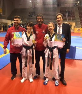 Francesco Scamolla e Ivana Ciccarelli Campioni Italiani con i maestri Vittorio Calvino ed Ennio Cotturone