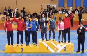 podio maschile TKD Celano società quarta classificata