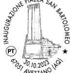 annullo filatelico Inaugrazione Piazza San Bartolomeo