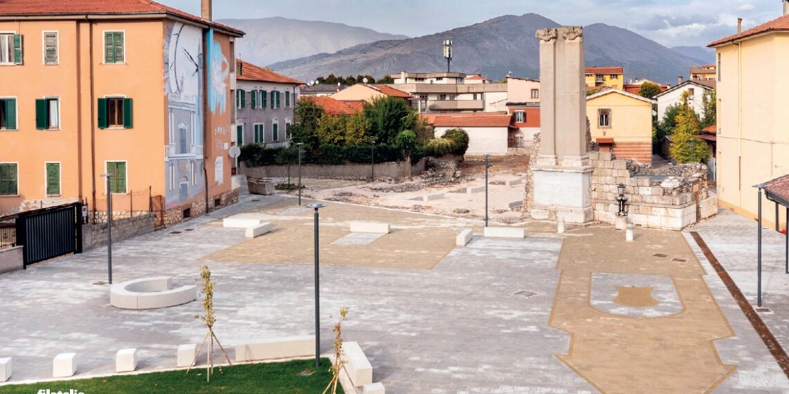 cartolina Avezzano Piazza San Bartolomeo