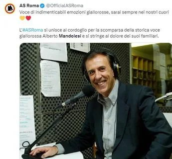 E morto Alberto Mandolesi storica voce radio delle partite della Roma jpg