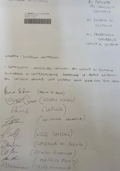 DIMISSIONI MINORANZA SULMONA